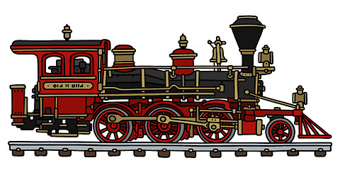 Image showing Old american locomotive