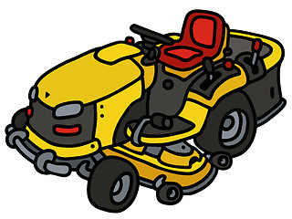 Image showing Yellow lawn mower