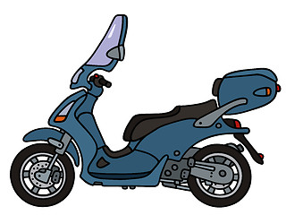 Image showing Blue scooter