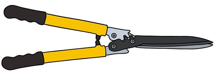 Image showing Yellow hedge shears