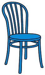 Image showing Old blue chair