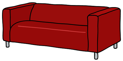 Image showing Red couch