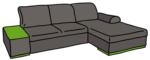 Image showing Gray big couch