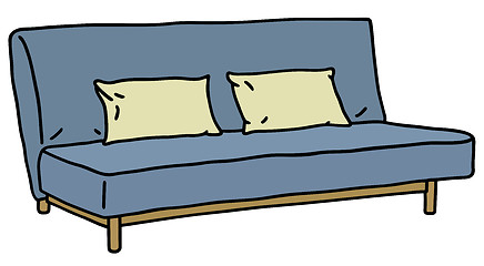 Image showing Blue simple sofa