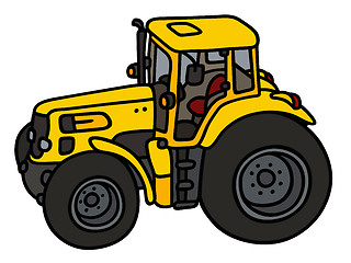 Image showing Yellow heavy tractor