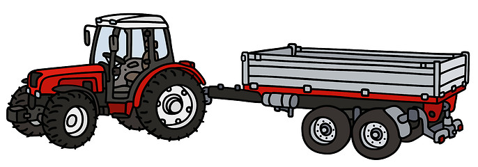 Image showing Tractor with a trailer