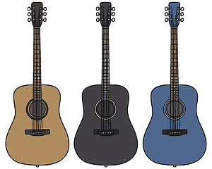 Image showing Acoustic guitars