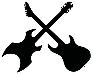 Image showing Hard rock guitars