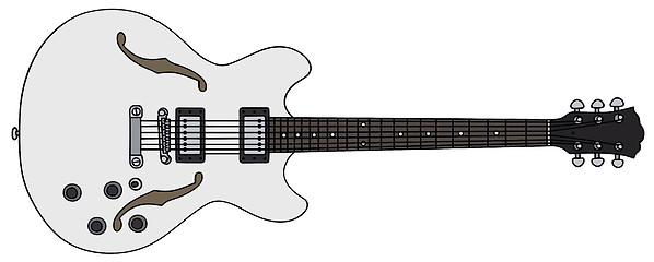 Image showing Retro electric guitar