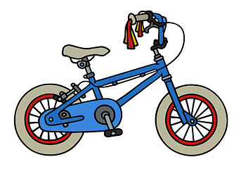 Image showing Blue child bike