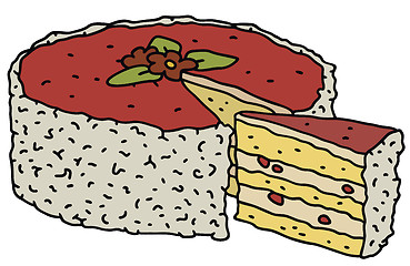 Image showing Light fruit cake