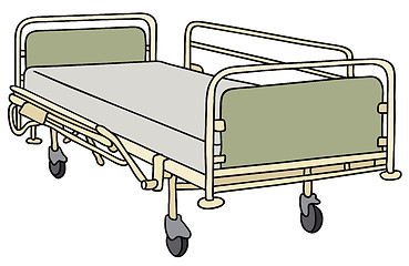 Image showing Metal hospital bed