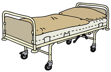 Image showing Metal hospital bed