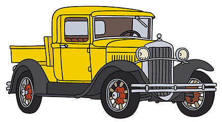 Image showing Vintage yellow small truck