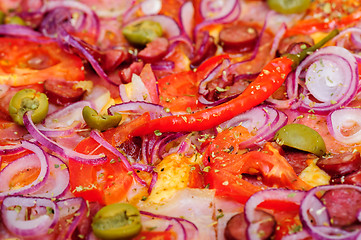 Image showing pizza closeup background