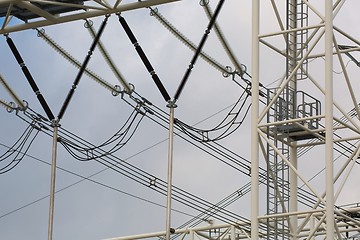 Image showing Electric lines above