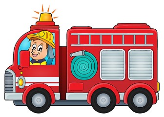 Image showing Fire truck theme image 4