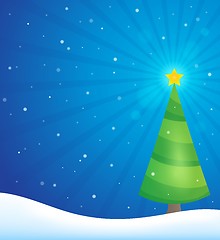 Image showing Stylized Christmas tree topic image 3