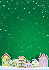 Image showing Winter theme with Christmas town image 5