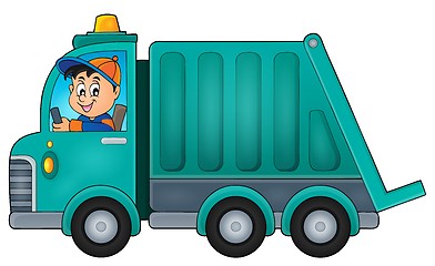 Image showing Garbage collection truck theme image 1