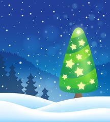 Image showing Stylized Christmas tree topic image 8