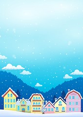 Image showing Winter theme with Christmas town image 1