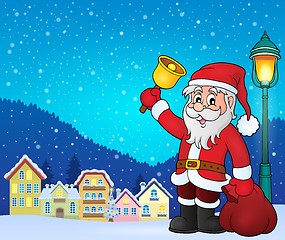 Image showing Santa Claus with bell theme image 3