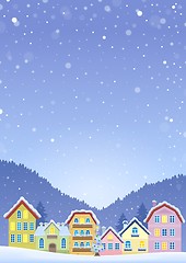 Image showing Winter theme with Christmas town image 6