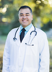 Image showing Hispanic Male Doctor Portrait Outdoors