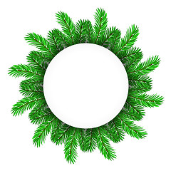 Image showing Green Fir Circle Frame