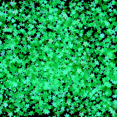 Image showing Green Transparent Stars