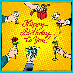 Image showing Happy birthday to you gifts congratulations