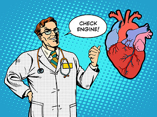 Image showing Check engine doctor medicine heart health