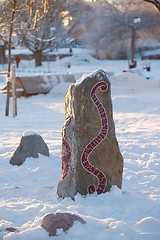 Image showing Rune Stone in a Park