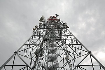 Image showing Transmitter tower mast