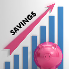 Image showing Raising Savings Chart Shows Personal Progress