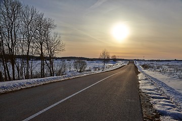 Image showing Winter Road Landscape