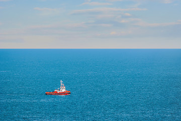 Image showing Tugboat in the Sea