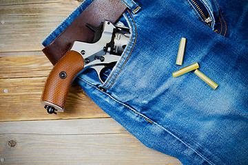 Image showing revolver in the pocket