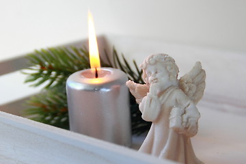 Image showing Candle with angel