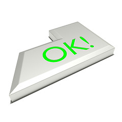 Image showing Enter key button, OK sign