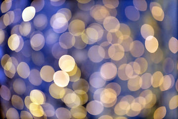 Image showing blurred golden lights bokeh