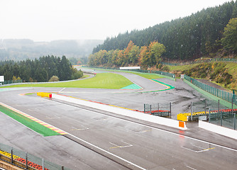 Image showing close up of race track or road and snow