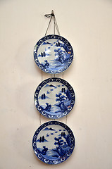 Image showing Three nice pottery plate 
