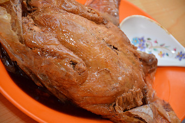 Image showing Beggar chicken served in restaurant