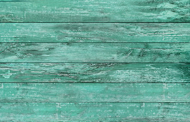 Image showing blue green wooden floor or wall