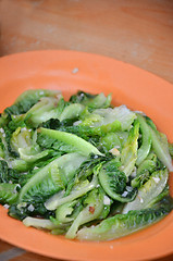 Image showing Chinese style fried lettuce  