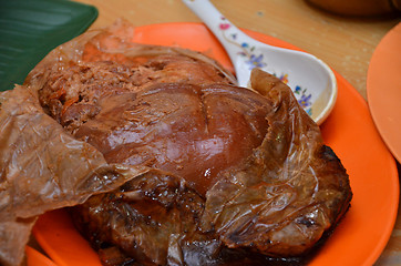 Image showing Steaming pork leg 