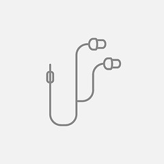 Image showing Earphone line icon.