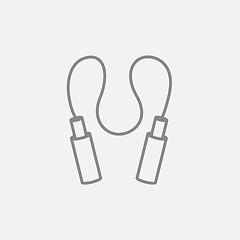 Image showing Jumping rope line icon.